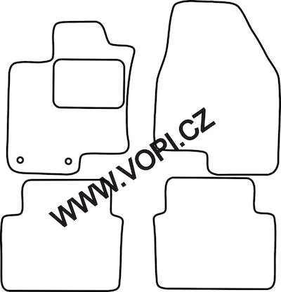 Textil-Autoteppiche Nissan Qashqai 7 míst 11/2008 - 01/2014 Carfit (3257)